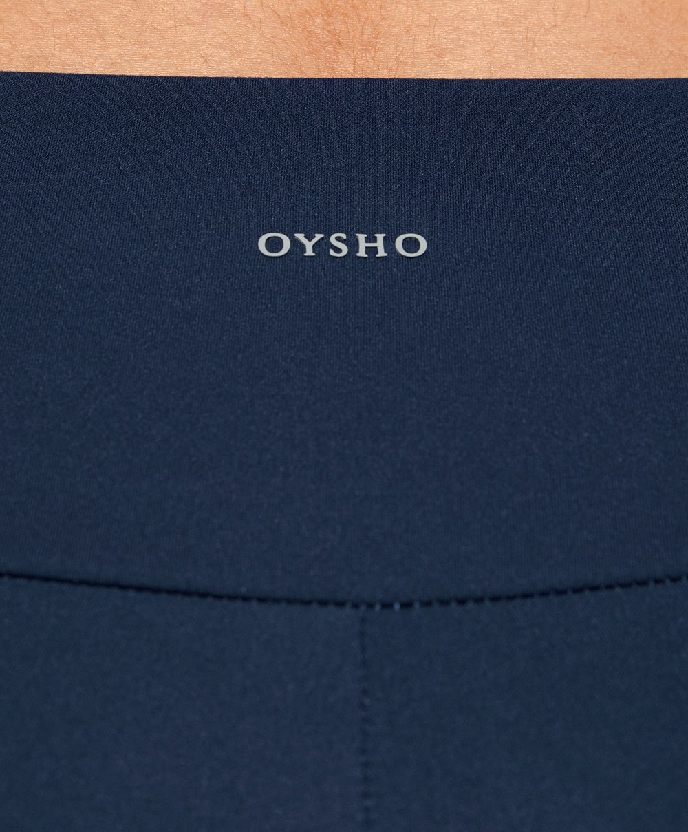 Oysho Comfortlux High-rise 10cm Hot Pants Sötétkék Kék | GXFOTL-539