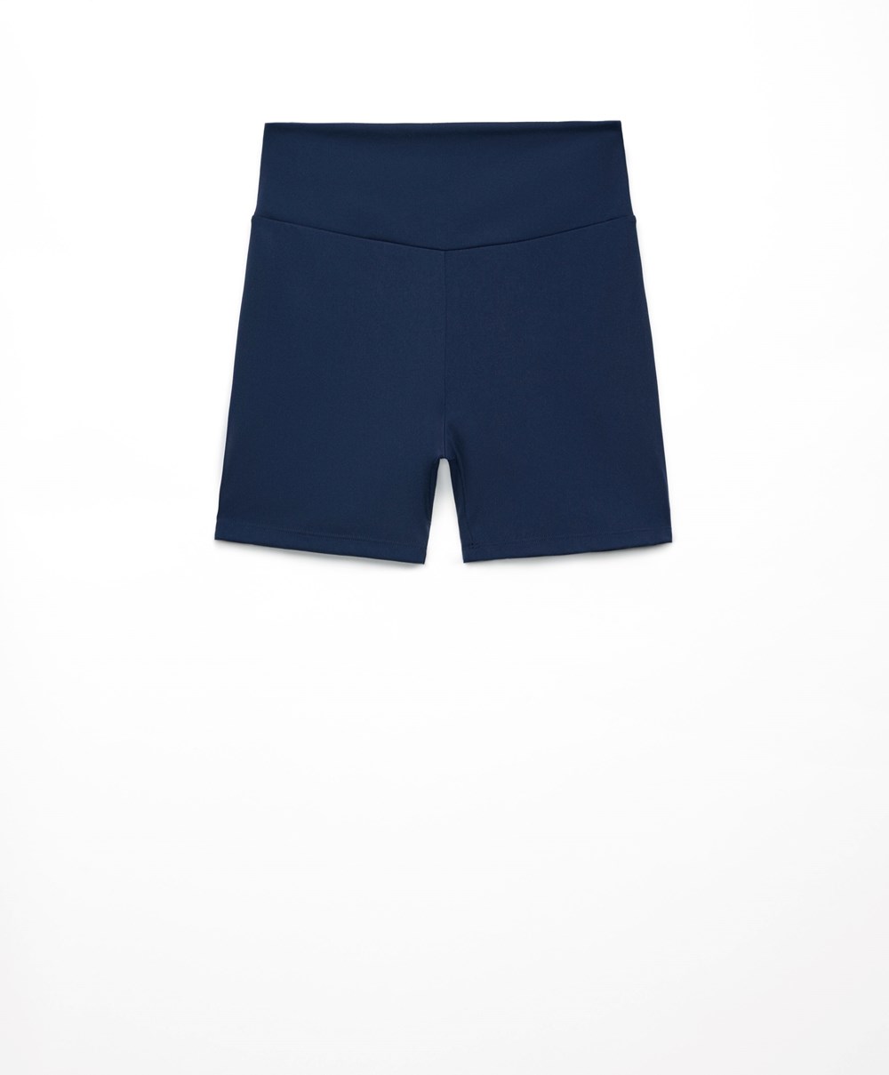 Oysho Comfortlux High-rise 10cm Hot Pants Sötétkék Kék | GXFOTL-539