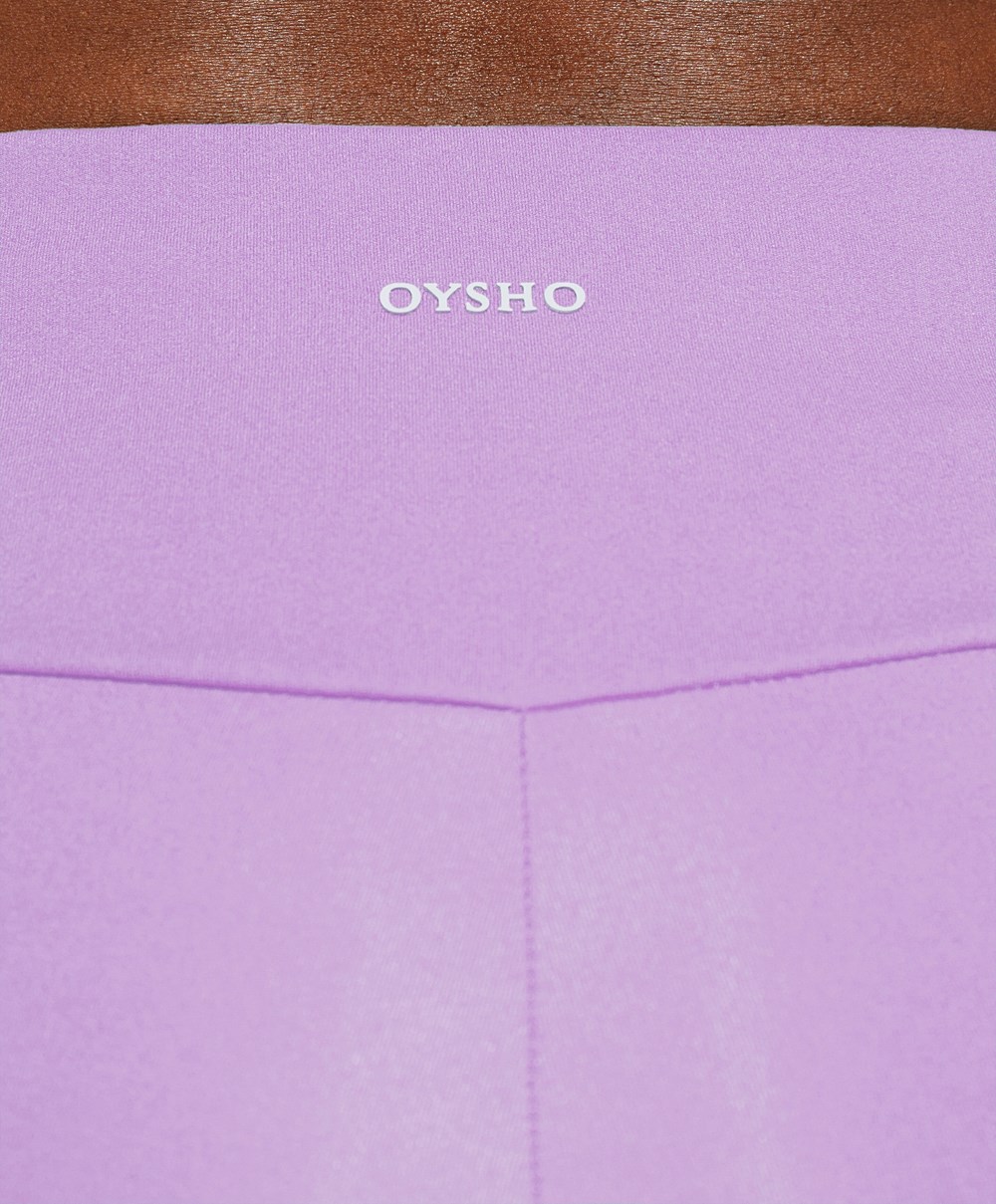 Oysho Comfortlux High-rise 10cm Hot Pants Mauve | JBKYZN-912