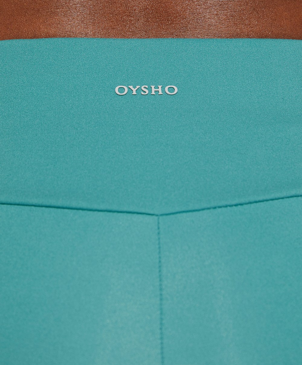 Oysho Comfortlux High-rise 10cm Hot Pants Türkiz | TMWQCB-047