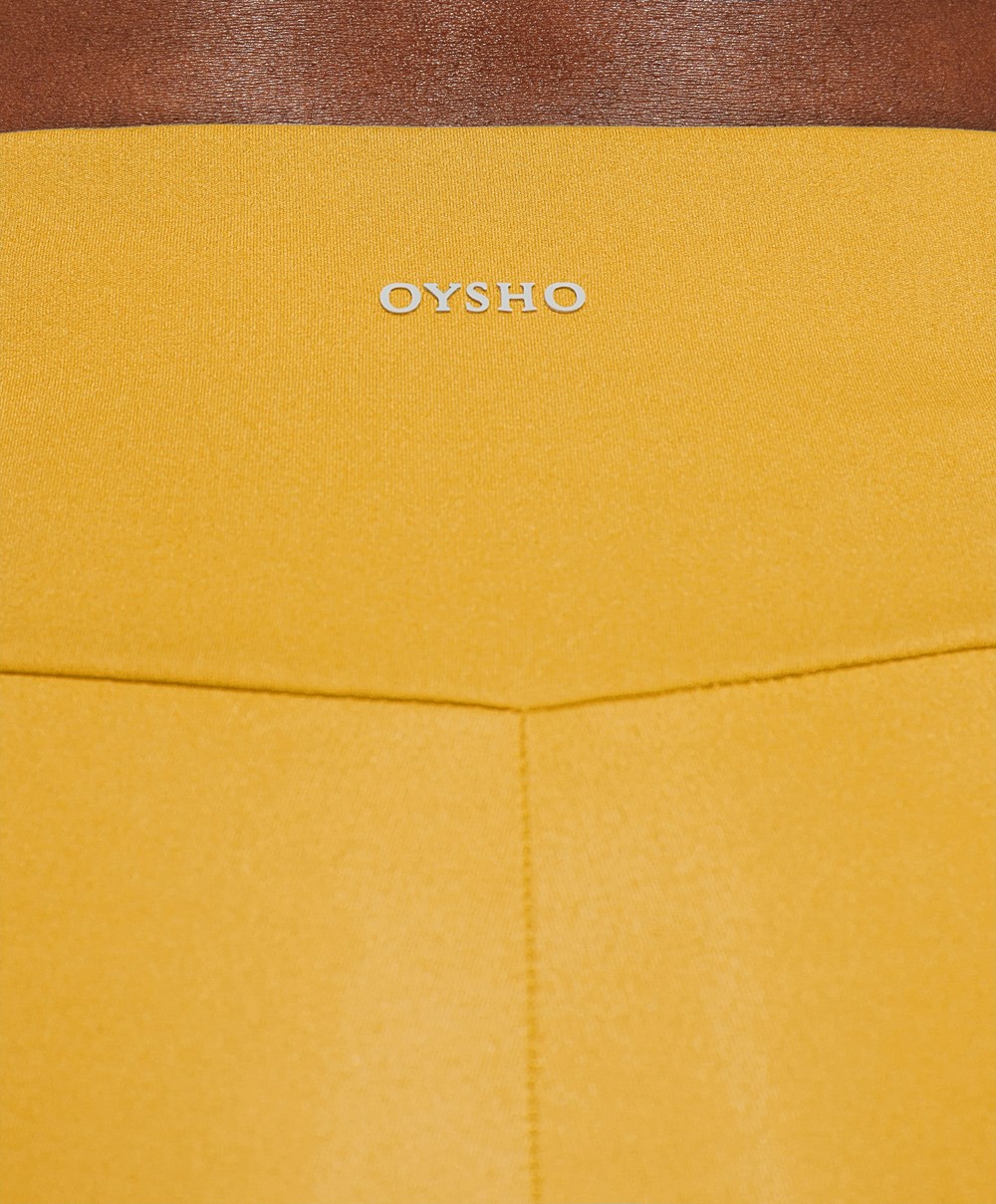 Oysho Comfortlux High-rise 10cm Hot Pants Sárga | VDUNKJ-501