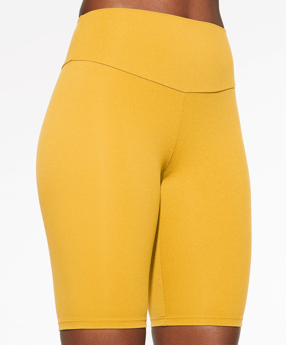 Oysho Comfortlux High-rise 25cm Cycle Leggings Sárga | ADSVGK-603