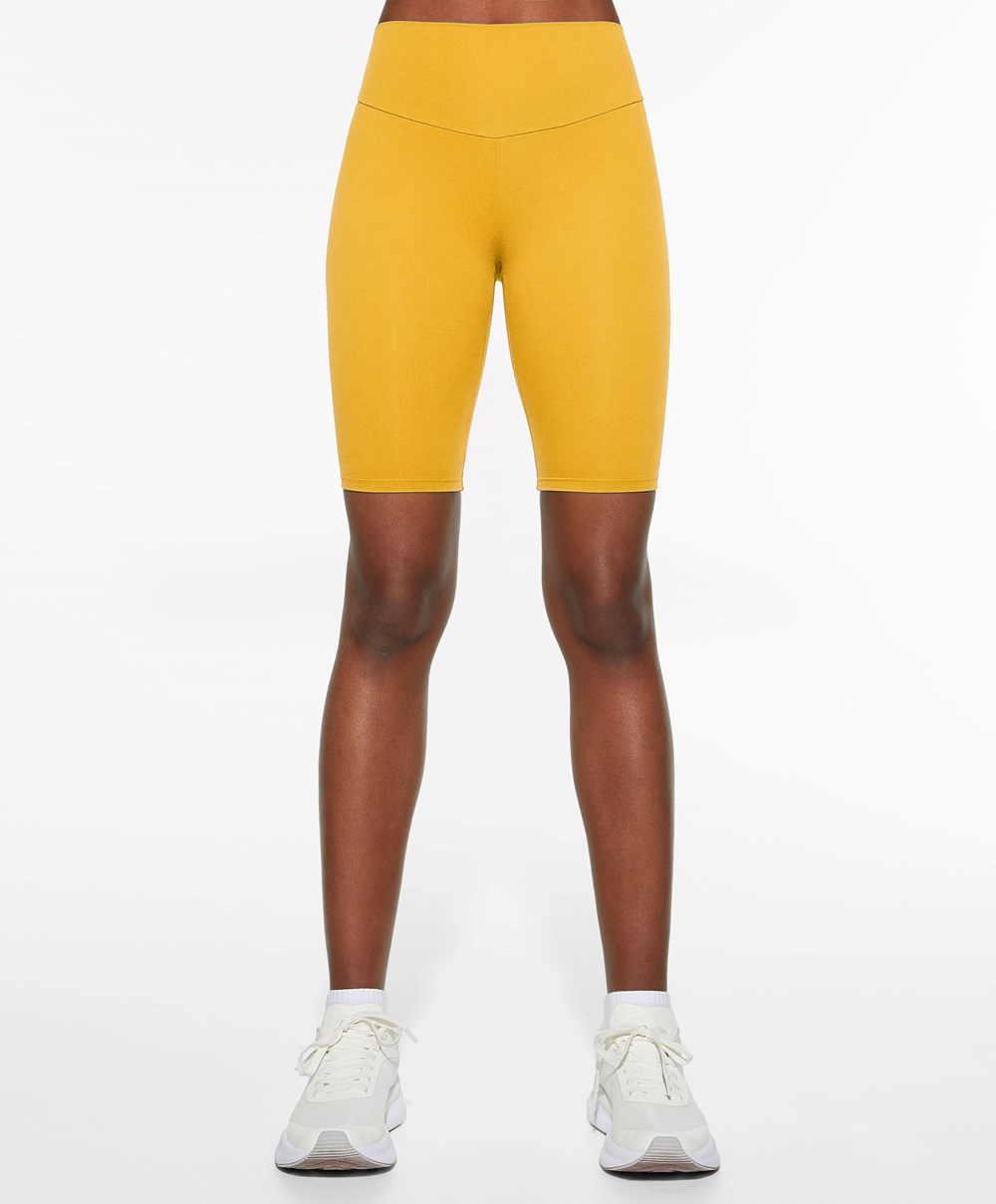 Oysho Comfortlux High-rise 25cm Cycle Leggings Sárga | ADSVGK-603