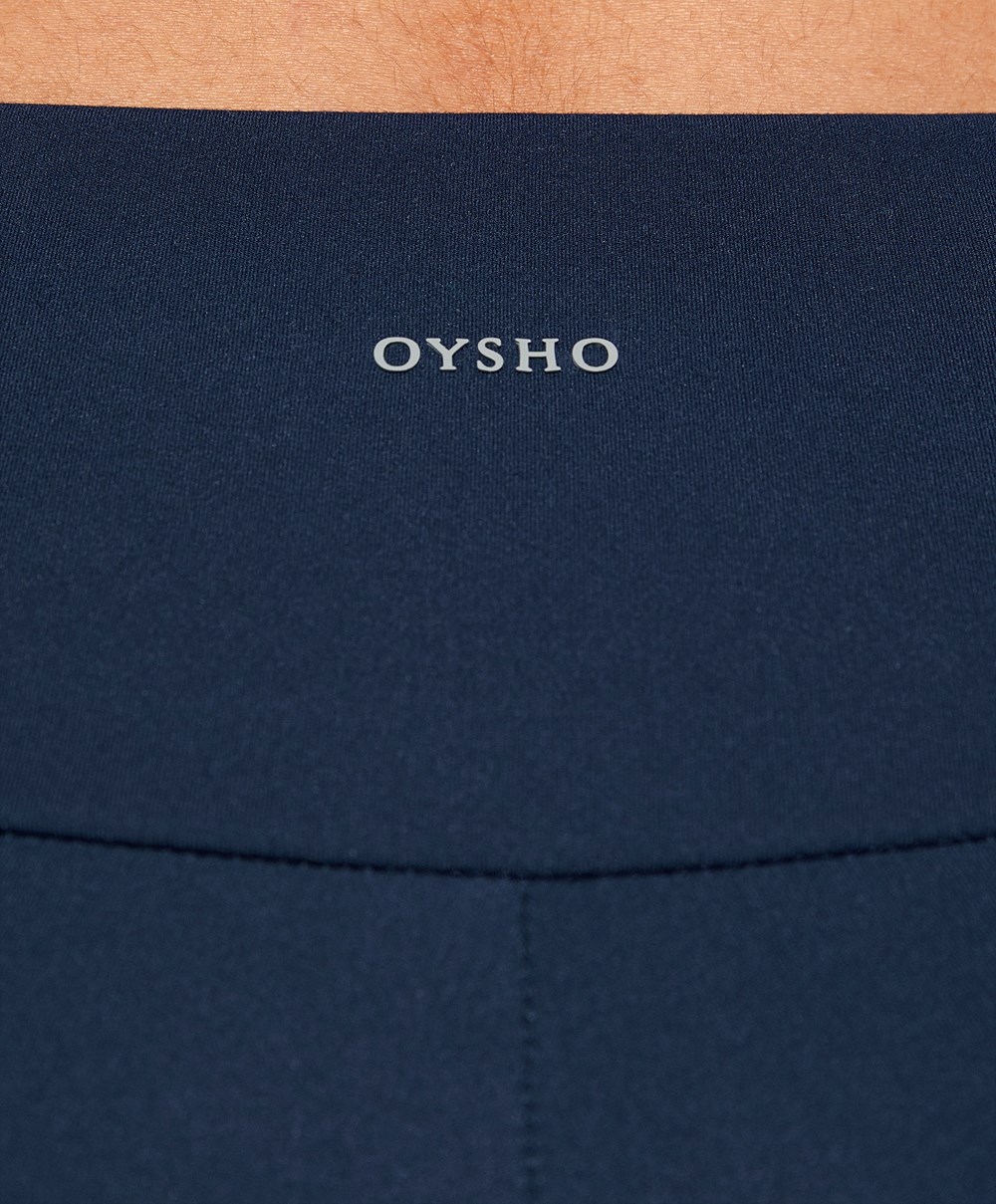 Oysho Comfortlux High-rise 25cm Cycle Leggings Sötétkék Kék | MWENFJ-378