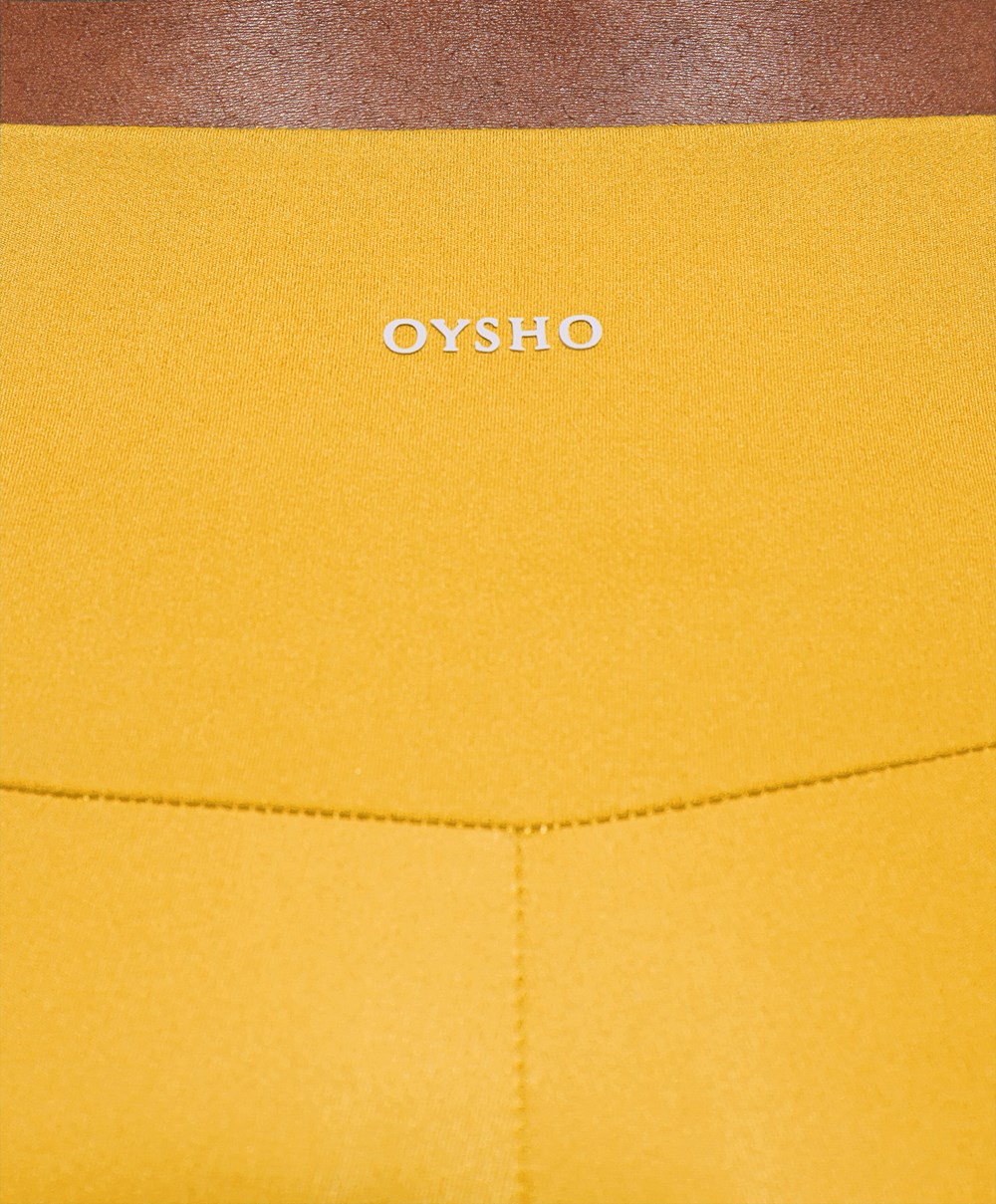 Oysho Comfortlux High-rise 25cm Cycle Leggings Sárga | VLIRKH-658