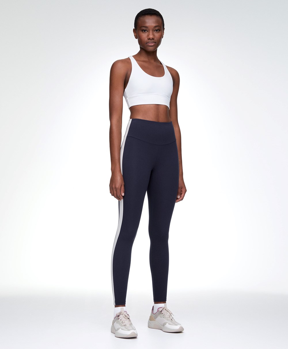 Oysho Comfortlux High-rise 65cm Ankle-length Leggings Sötétkék | TXQNBU-710