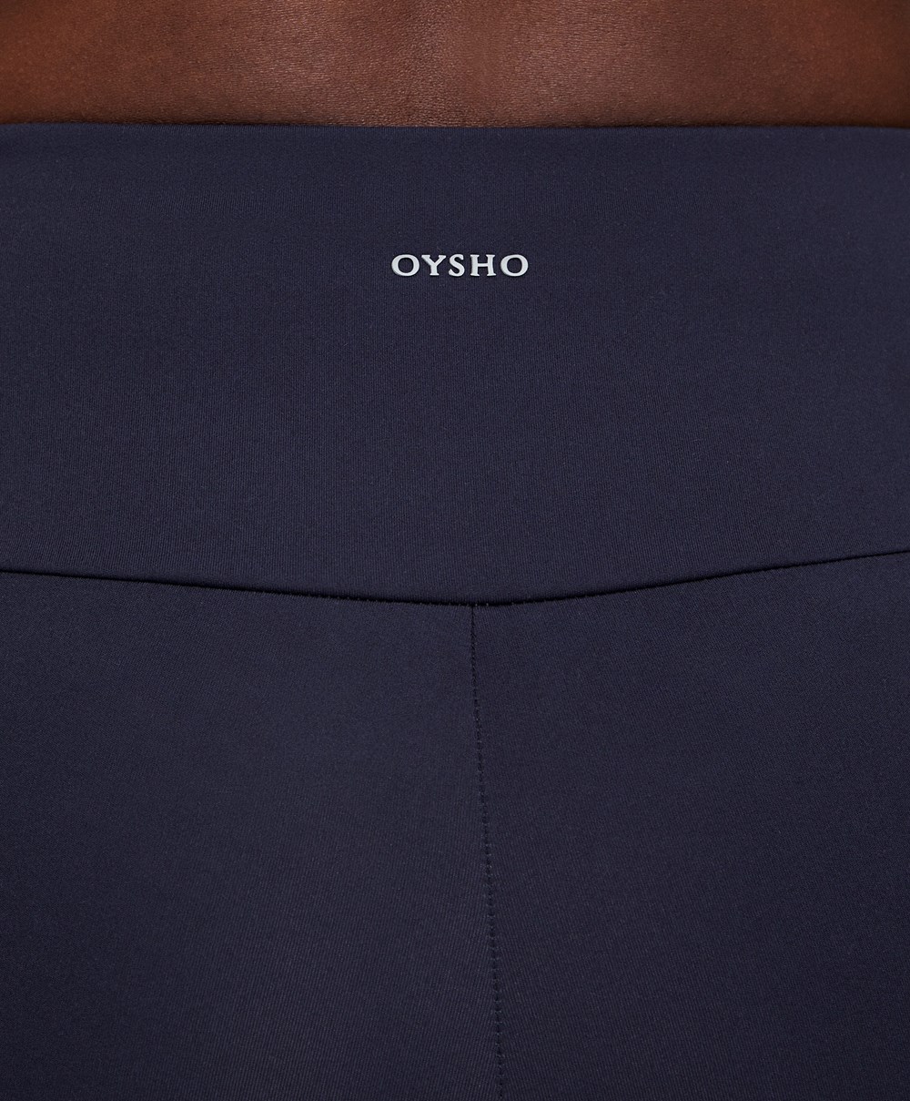 Oysho Comfortlux High-rise 65cm Ankle-length Leggings Sötétkék | TXQNBU-710