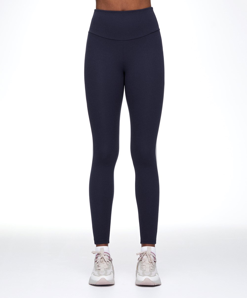 Oysho Comfortlux High-rise 65cm Ankle-length Leggings Sötétkék | TXQNBU-710