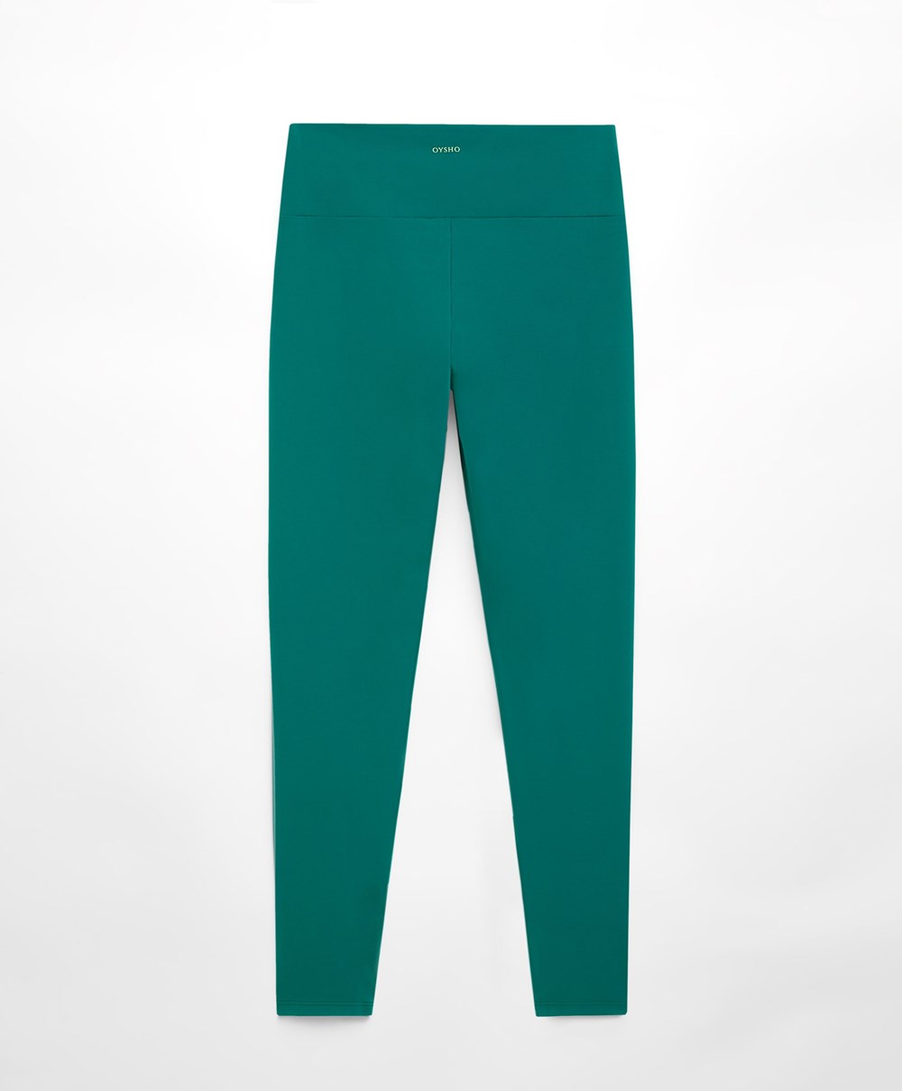 Oysho Comfortlux High-rise Ankle-length Leggings Zöld | AZORKL-789