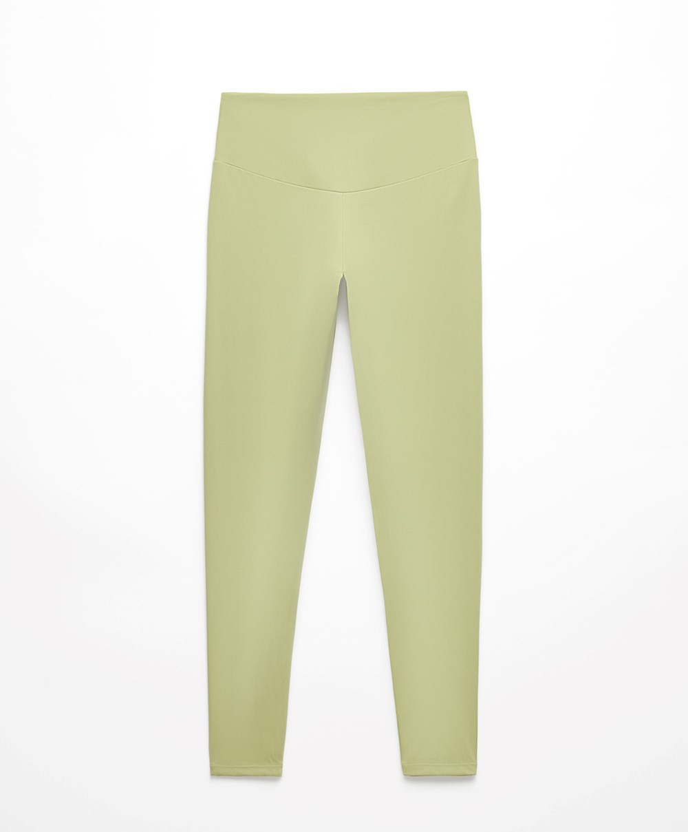 Oysho Comfortlux High-rise Ankle-length Leggings Zöld | ELAKMN-350