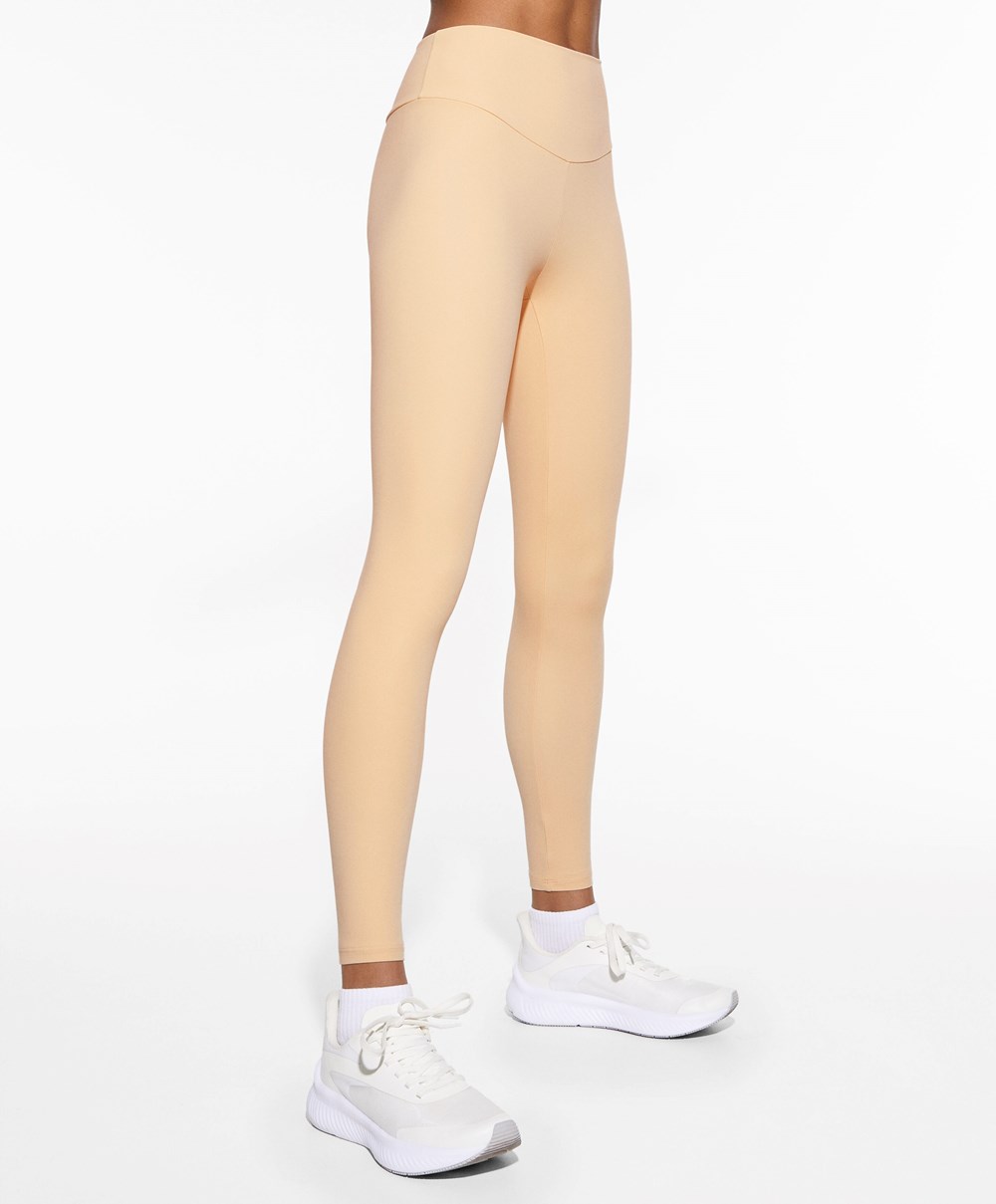 Oysho Comfortlux High-rise Ankle-length Leggings Vanilla | KIDZUR-537