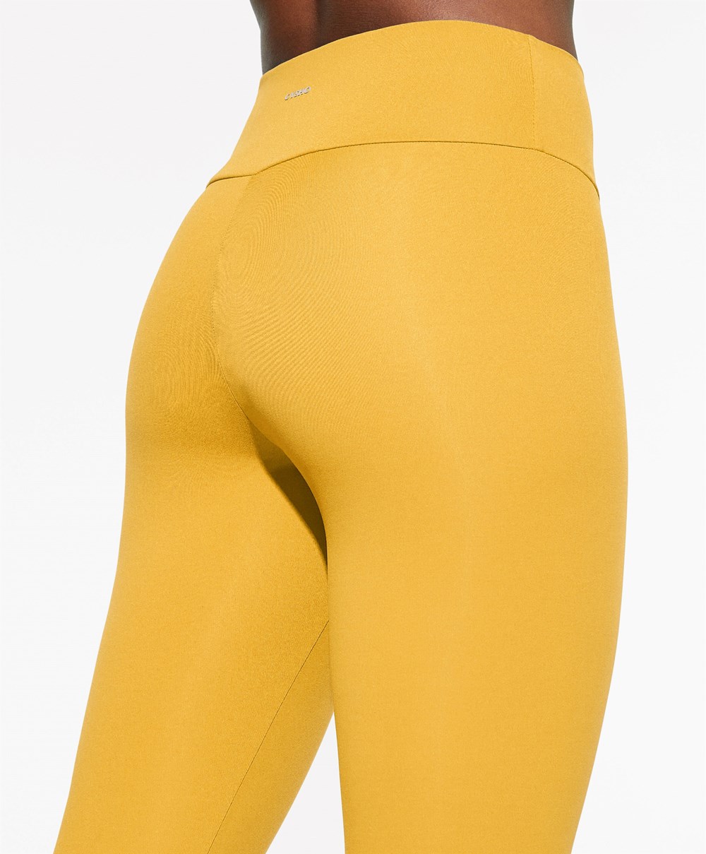 Oysho Comfortlux High-rise Ankle-length Leggings Sárga | QTWJNU-917