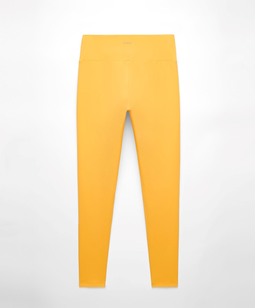 Oysho Comfortlux High-rise Ankle-length Leggings Sárga | QTWJNU-917