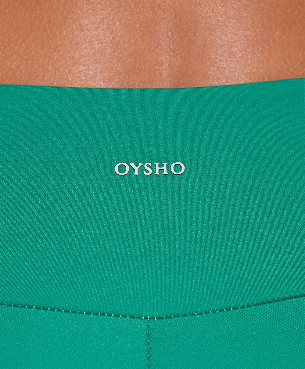 Oysho Comfortlux High-rise Ankle-length Leggings Zöld | VNLZBA-241