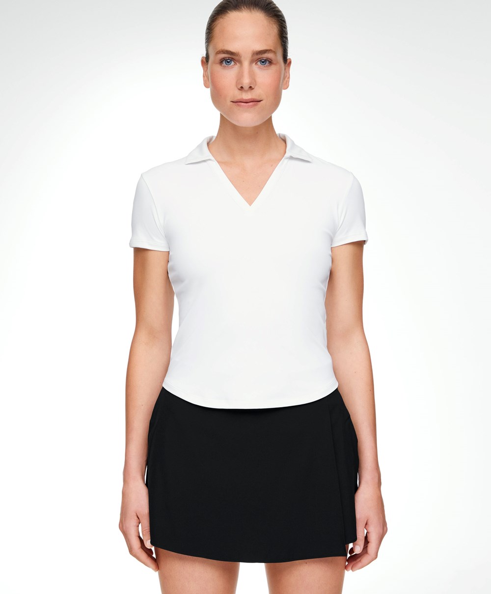 Oysho Comfortlux Polo Shirt Fehér | KVRMDS-517