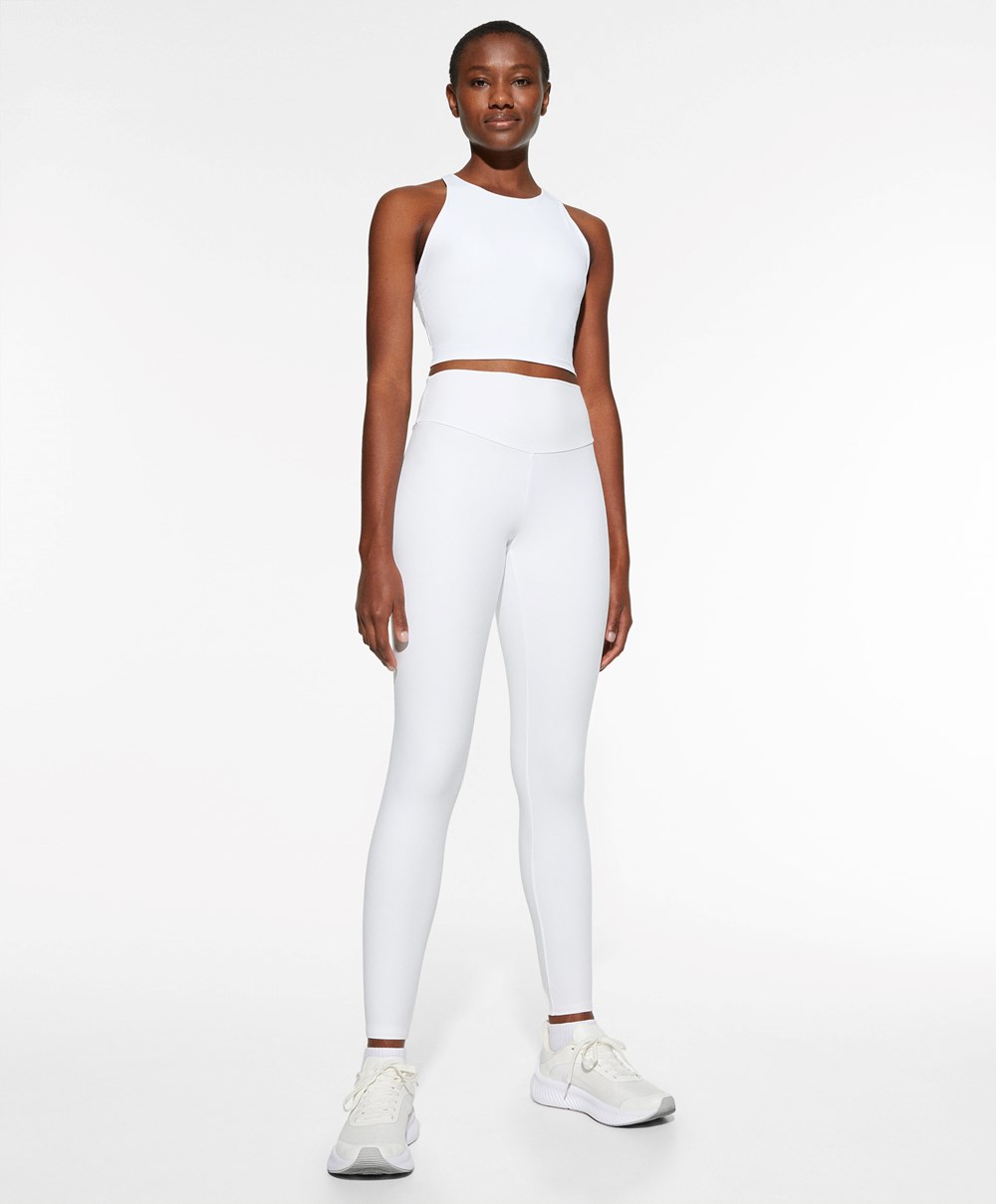 Oysho Comfortlux Pántos Tank Top Fehér | LONRPY-519