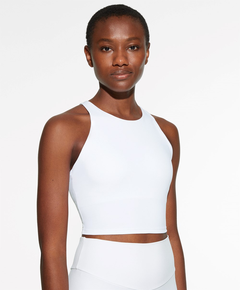 Oysho Comfortlux Pántos Tank Top Fehér | LONRPY-519