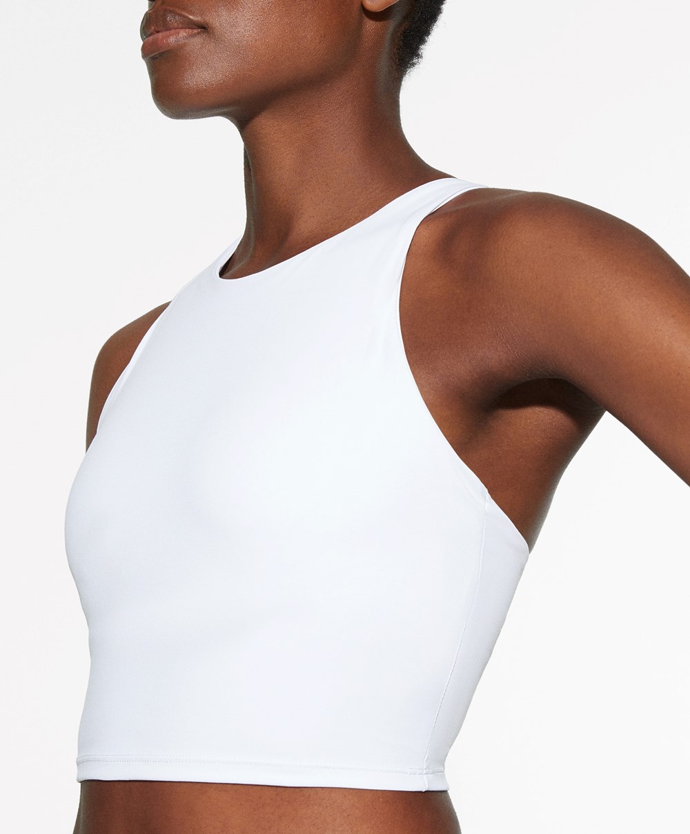 Oysho Comfortlux Pántos Tank Top Fehér | LONRPY-519