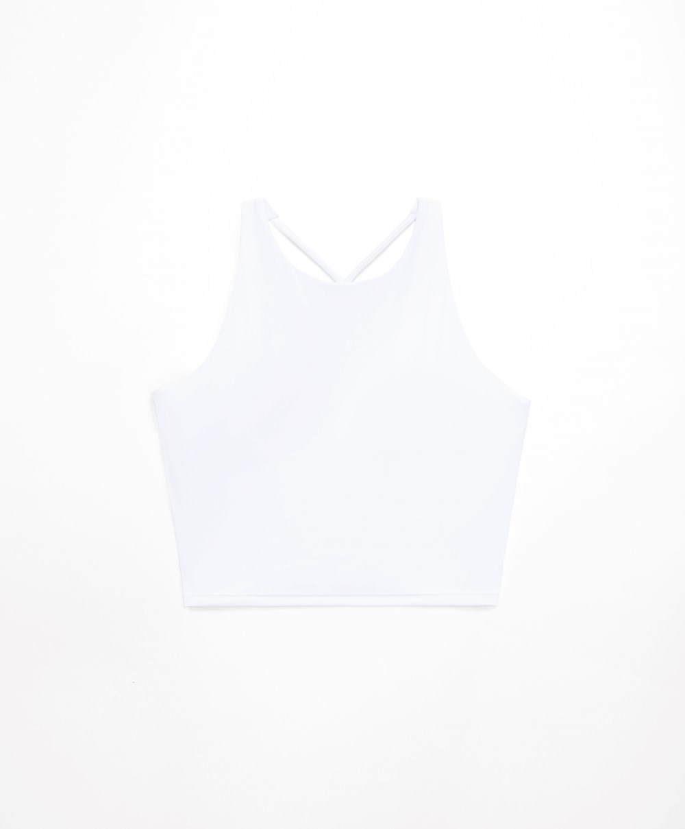 Oysho Comfortlux Pántos Tank Top Fehér | LONRPY-519