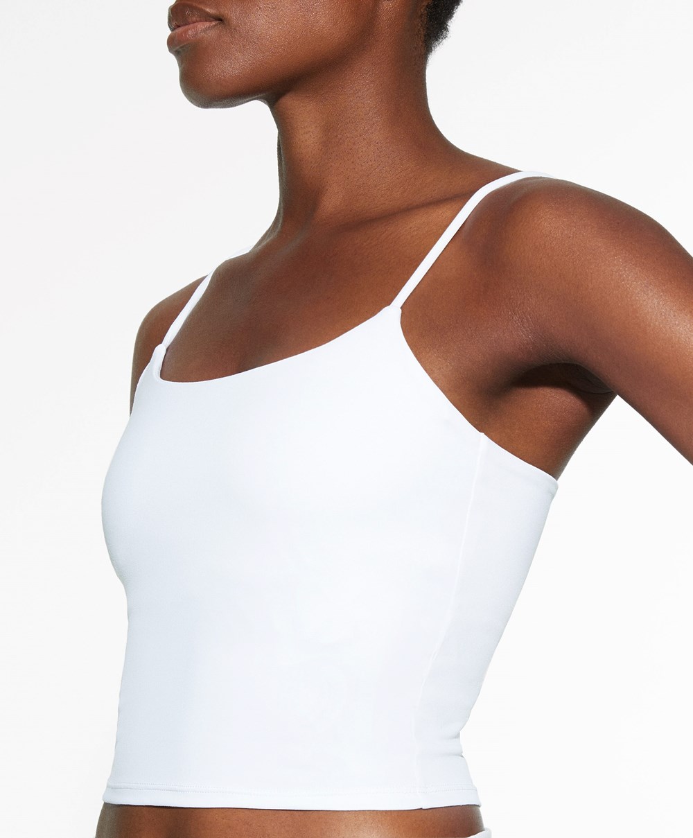 Oysho Comfortlux Pántos Top Fehér | AKOPJX-237