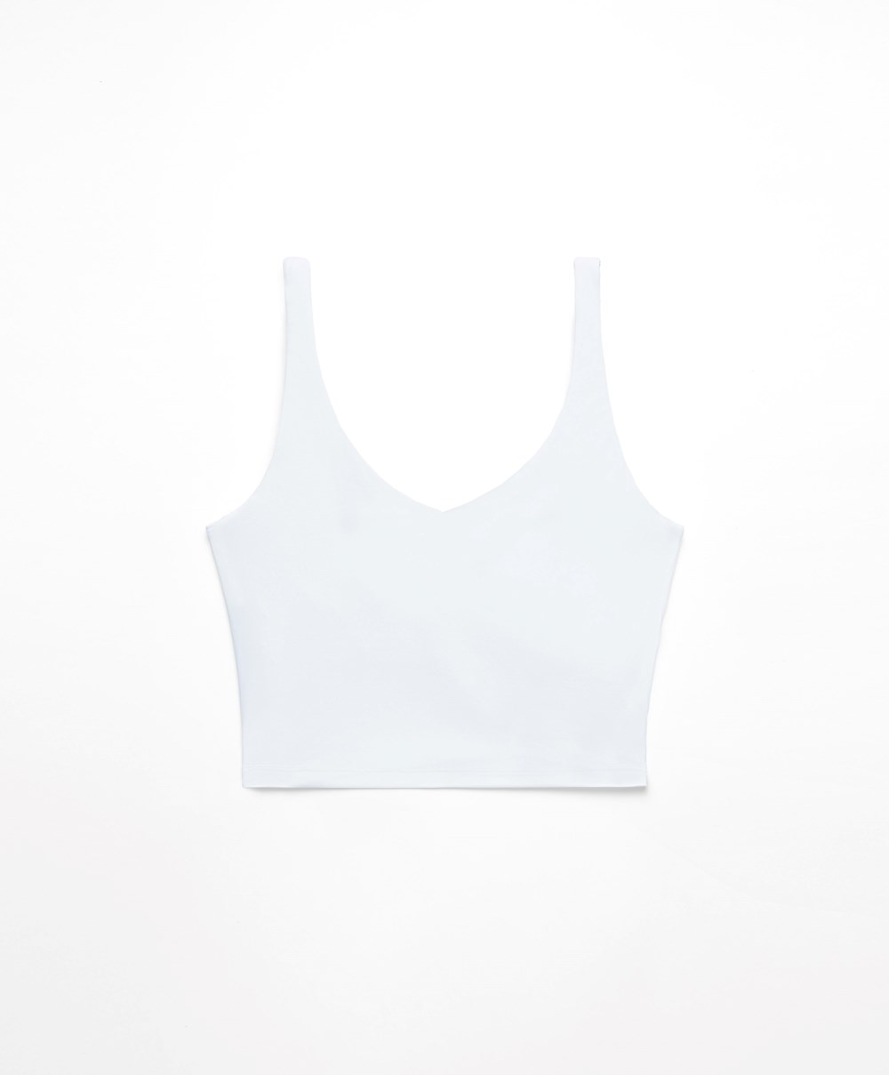 Oysho Comfortlux Pántos Top Fehér | JMOLUG-651