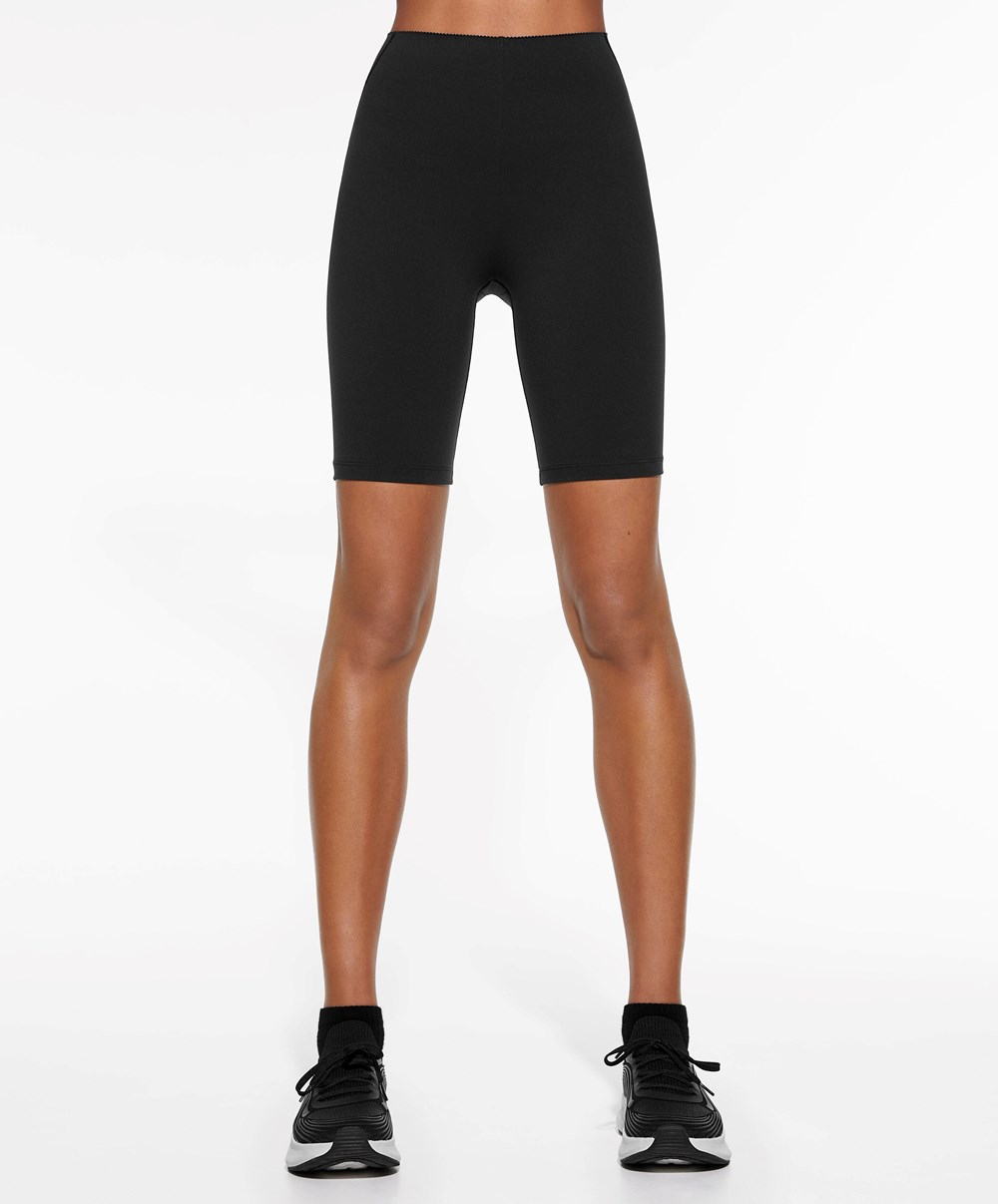 Oysho Compressive Core Control 25cm Cycle Leggings Fekete | MCNEBS-734