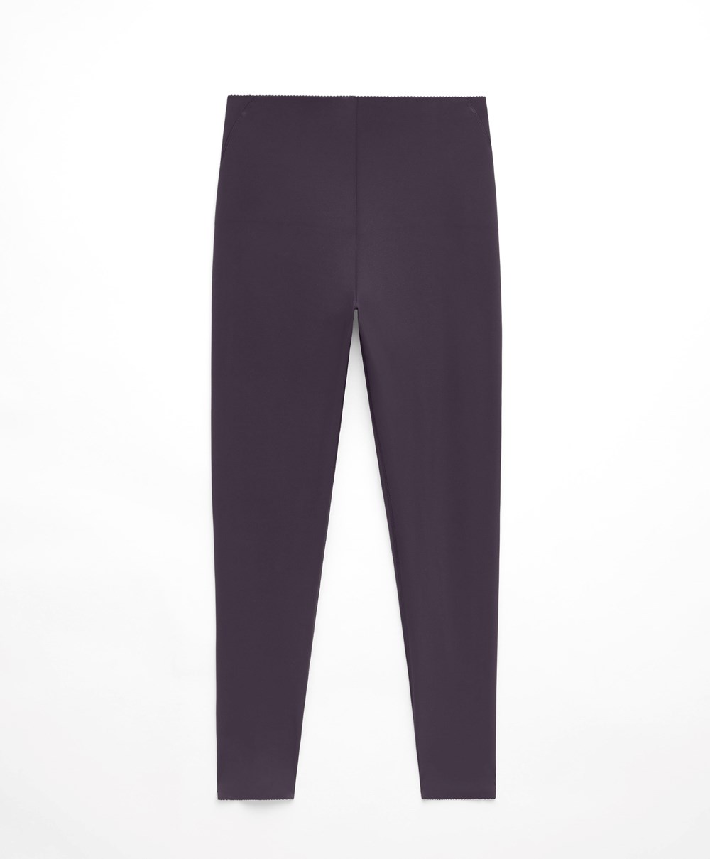 Oysho Compressive Core Control Ankle-length Leggings Sötétlila | AKNXRC-728