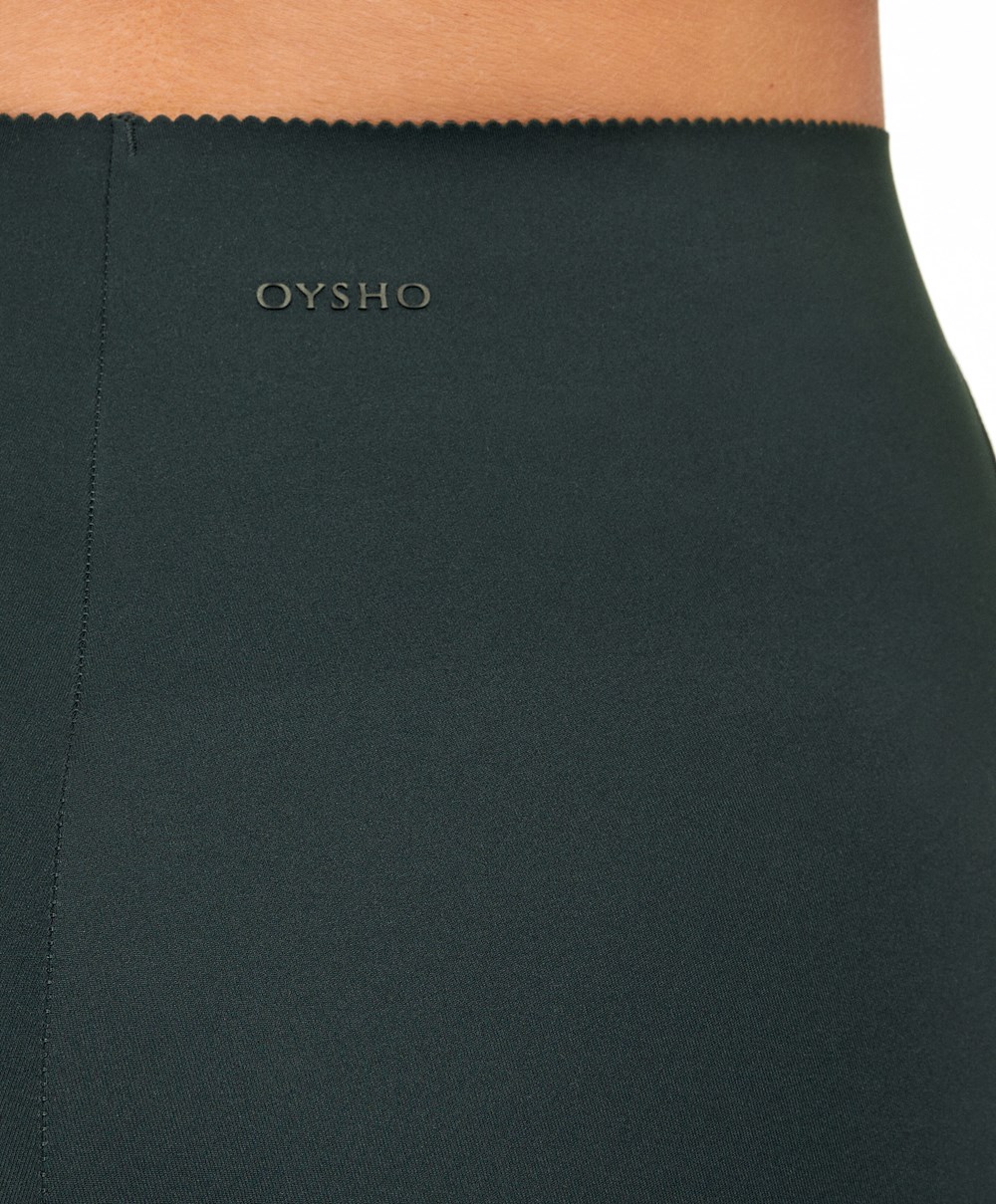 Oysho Compressive Core Control Ankle-length Leggings Sötétkék | HAPODJ-247