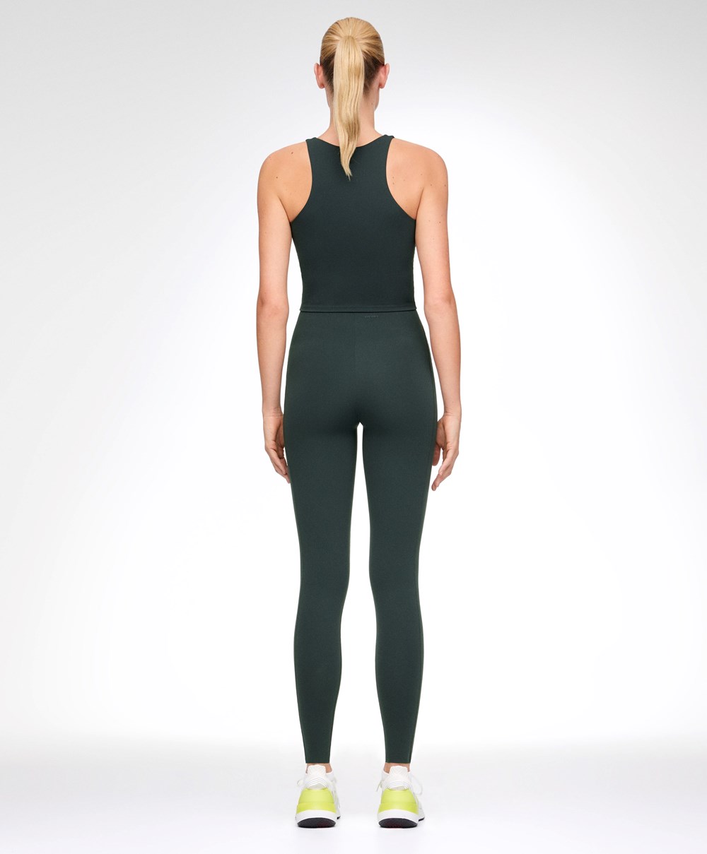 Oysho Compressive Core Control Ankle-length Leggings Sötétkék | HAPODJ-247