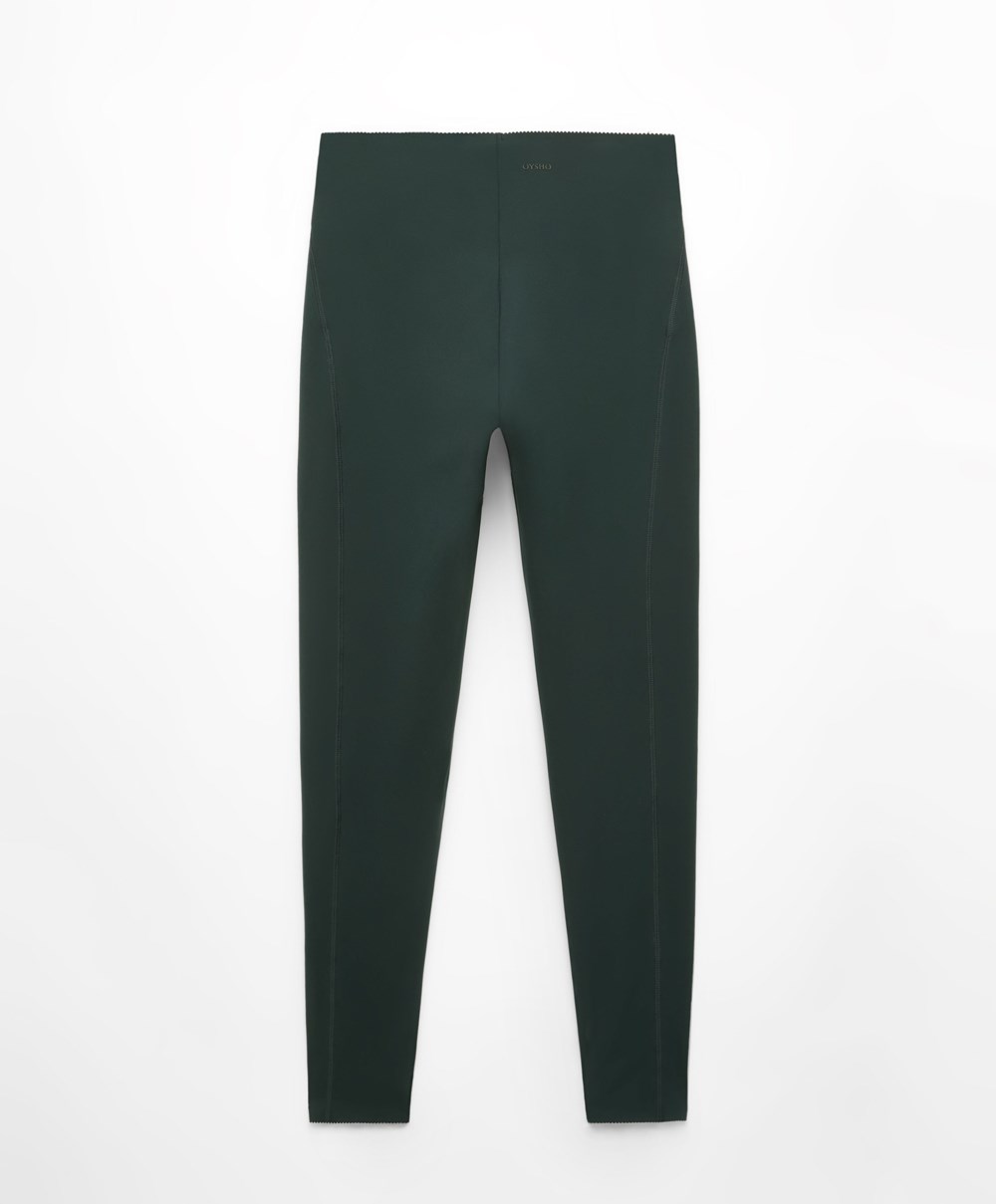 Oysho Compressive Core Control Ankle-length Leggings Sötétkék | HAPODJ-247