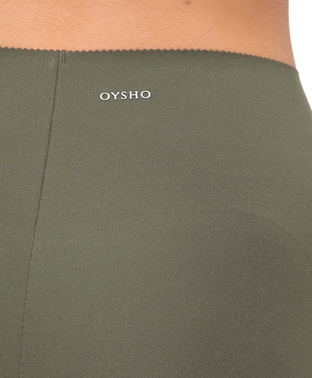 Oysho Compressive Core Control Ankle-length Leggings Sötétkhaki | WUJOMF-896