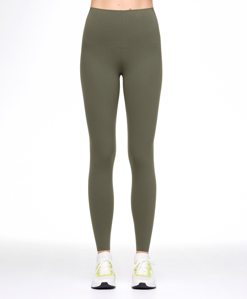 Oysho Compressive Core Control Ankle-length Leggings Sötétkhaki | WUJOMF-896