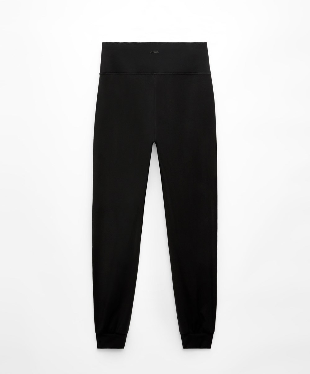 Oysho Compressive Joggers Fekete | SMYGHN-956