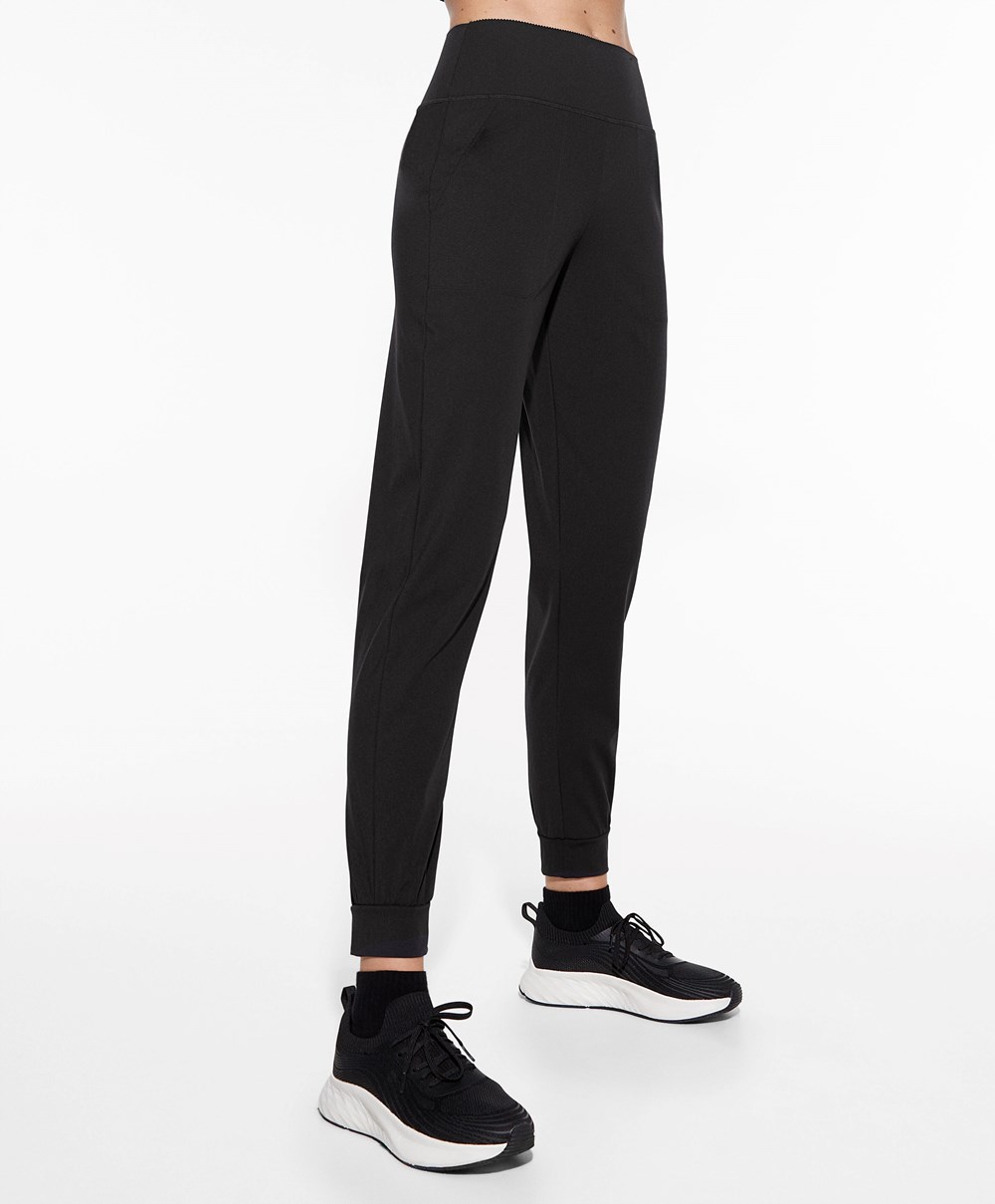 Oysho Compressive Joggers Fekete | SMYGHN-956