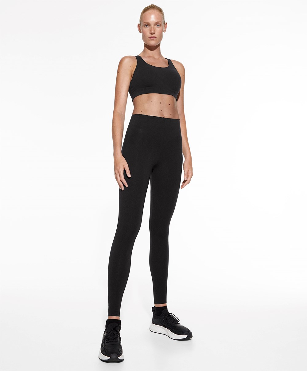 Oysho Compressive Raise Up 65cm Ankle-length Leggings Fekete | IBADYZ-436