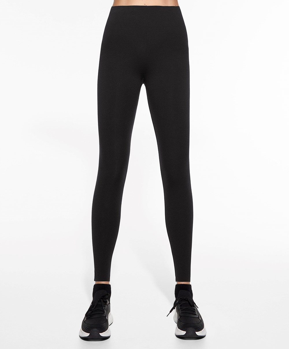 Oysho Compressive Raise Up 65cm Ankle-length Leggings Fekete | IBADYZ-436