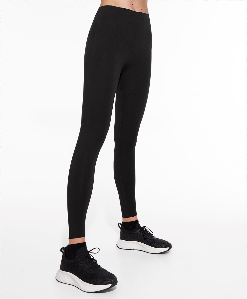 Oysho Compressive Raise Up 65cm Ankle-length Leggings Fekete | IBADYZ-436