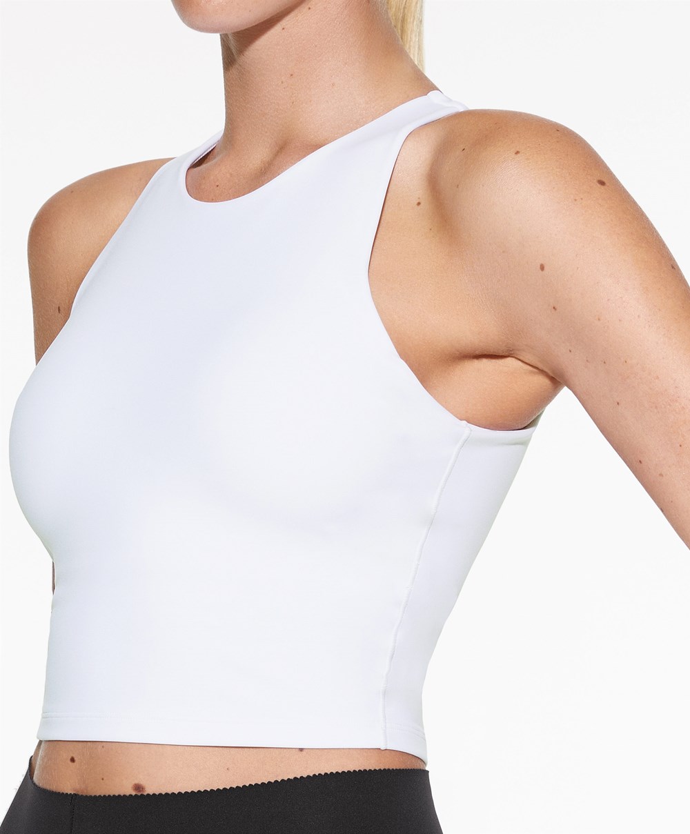 Oysho Compressive Tank Top Fehér | LJRVHX-690