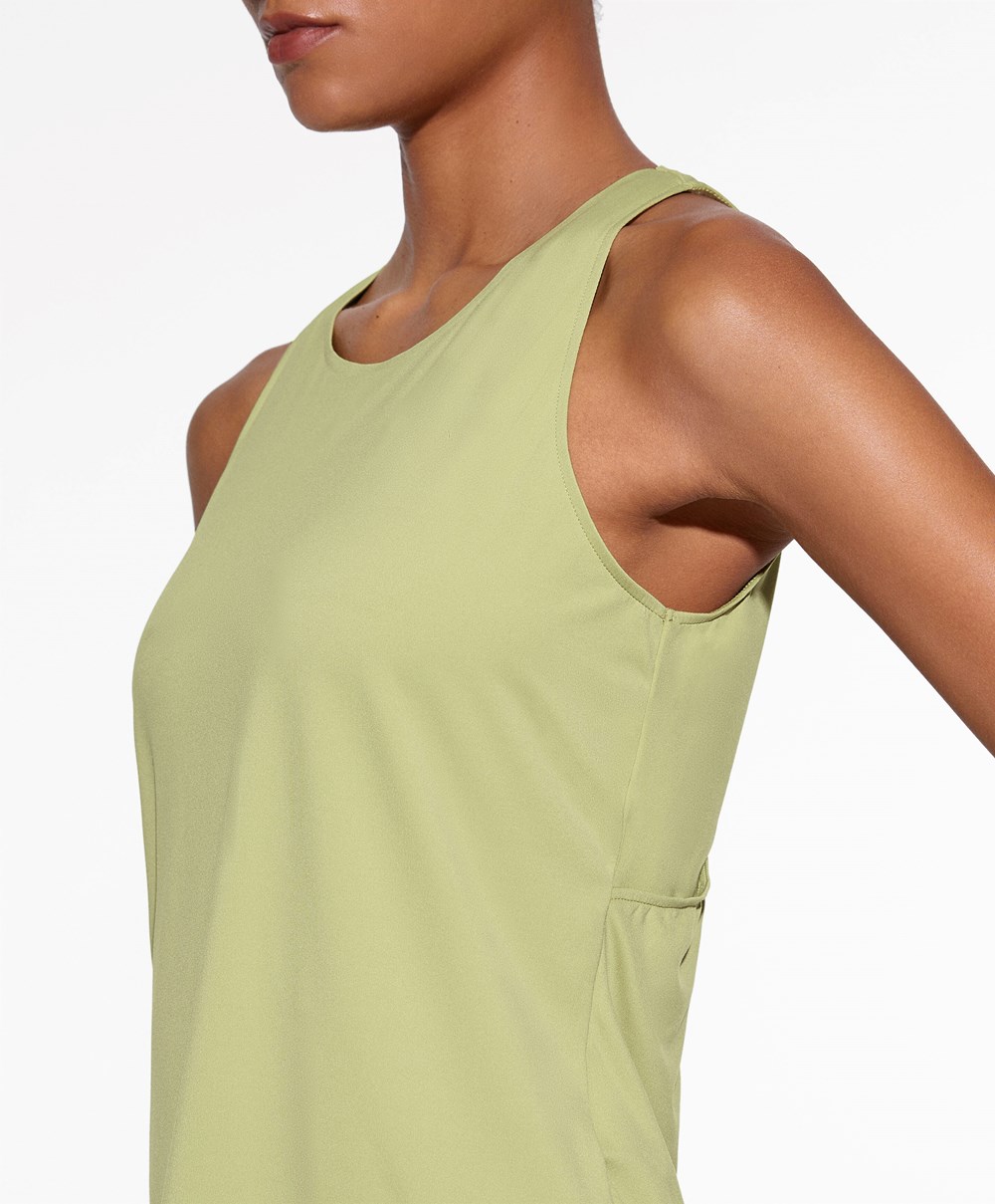 Oysho Cross-back Comfortlux T-shirt Zöld | IFHBPR-269