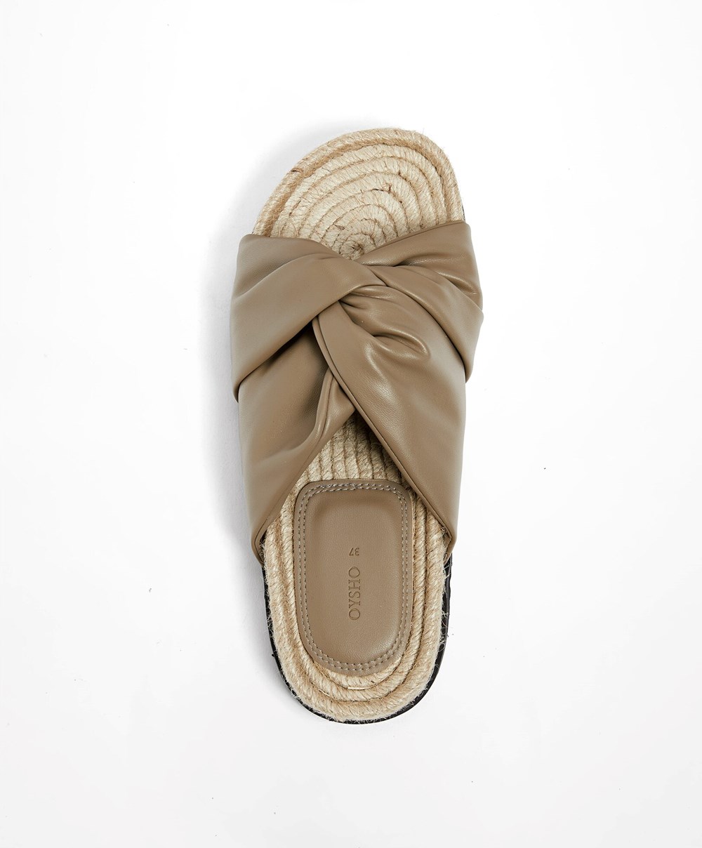 Oysho Crossover Sandals Mole | BAWERD-504