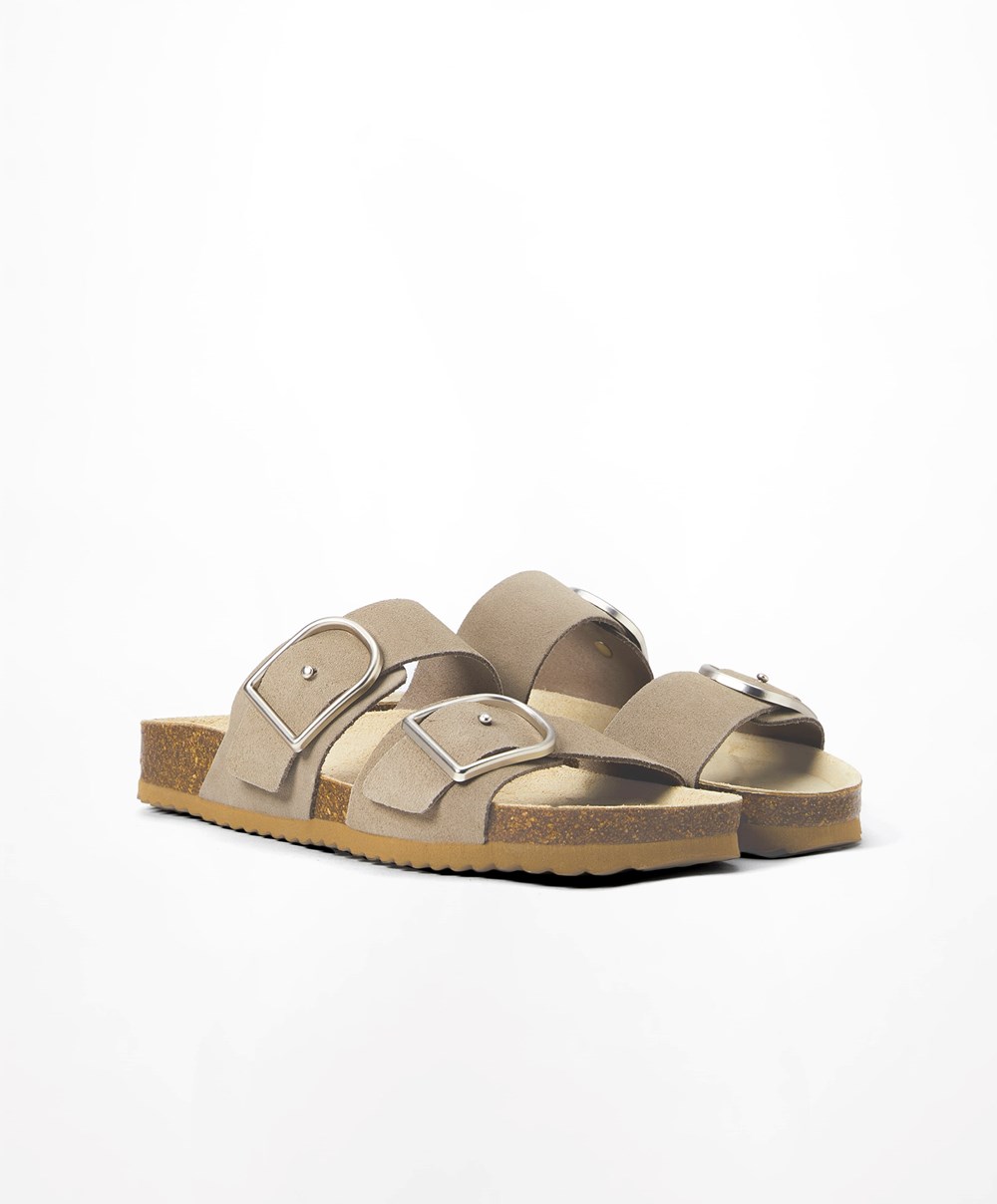 Oysho Csatos Sandals Sand | FXKMQS-528