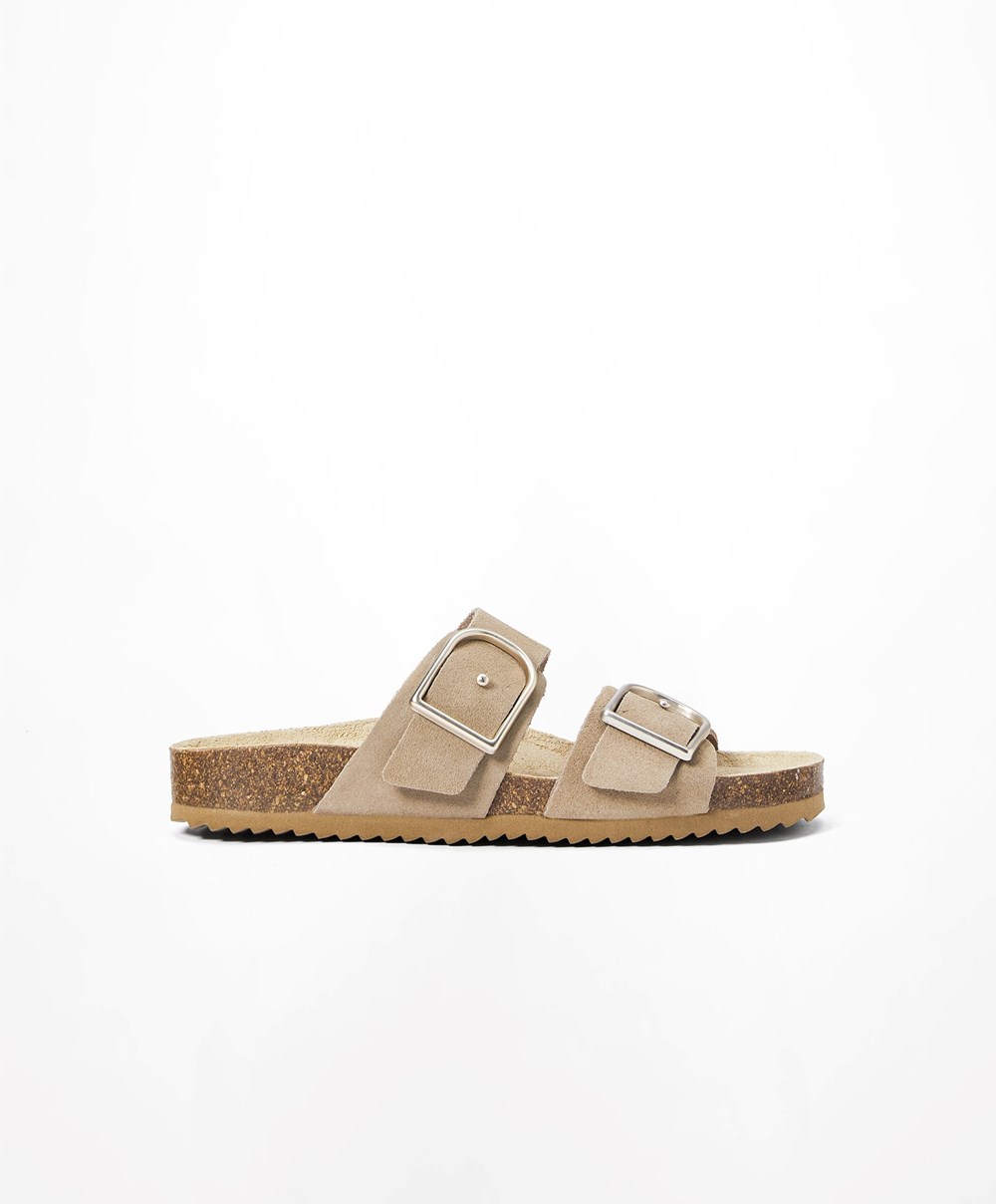 Oysho Csatos Sandals Sand | FXKMQS-528