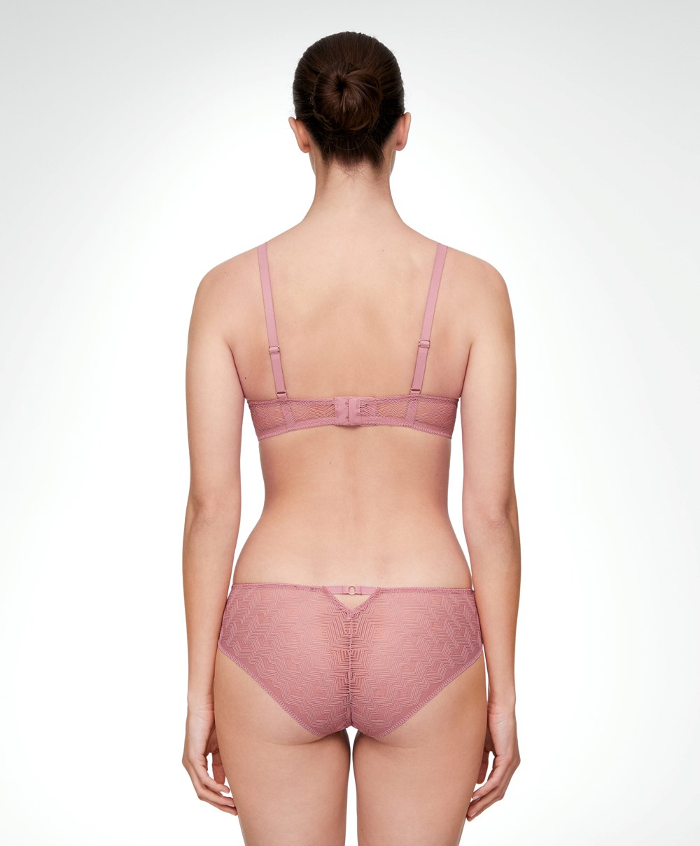 Oysho Csipke Classic Push-up Bra Sötét | WAXVRC-873