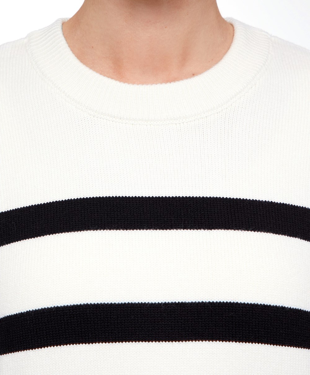 Oysho Csíkos Knit Jumper Fekete | HCBEMZ-893