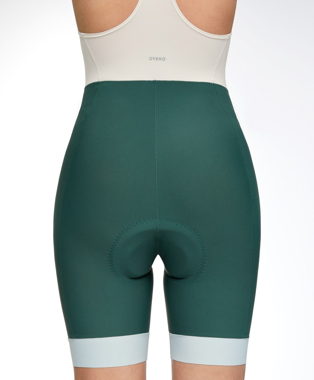 Oysho Cycling Rövid One-piece With Straps Zöld | NHIUZF-742