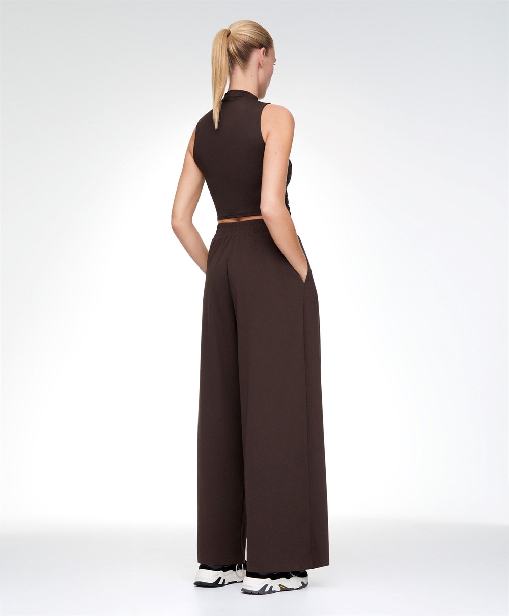 Oysho Draped Crop Top Barna | LOEYBG-850