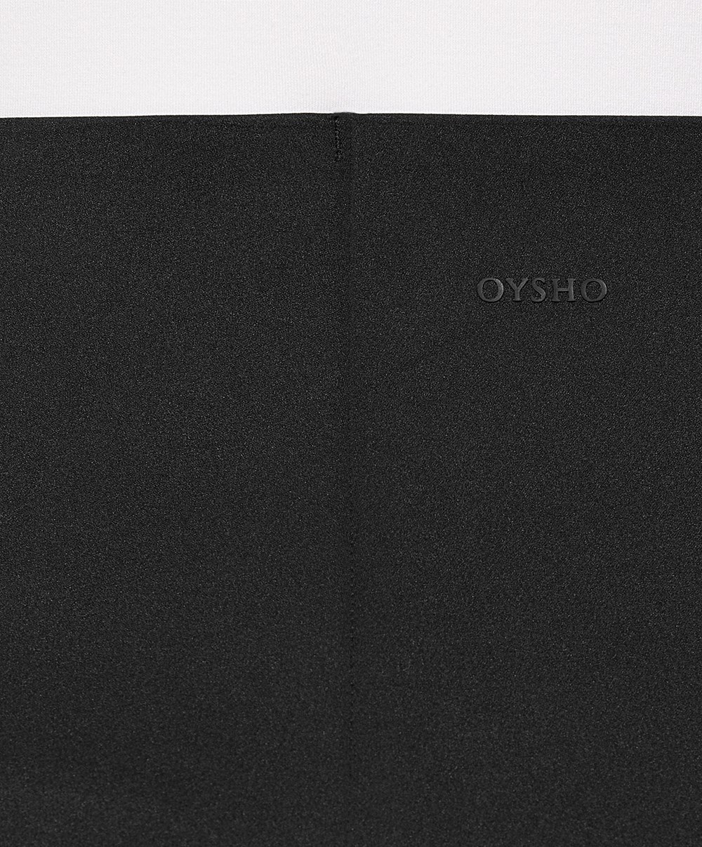 Oysho Egyenes Trousers In High-strength Fabric Fekete | DISMWC-629