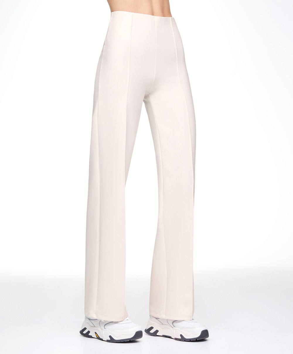 Oysho Egyenes Trousers In High-strength Fabric Világos | MUOCZJ-859