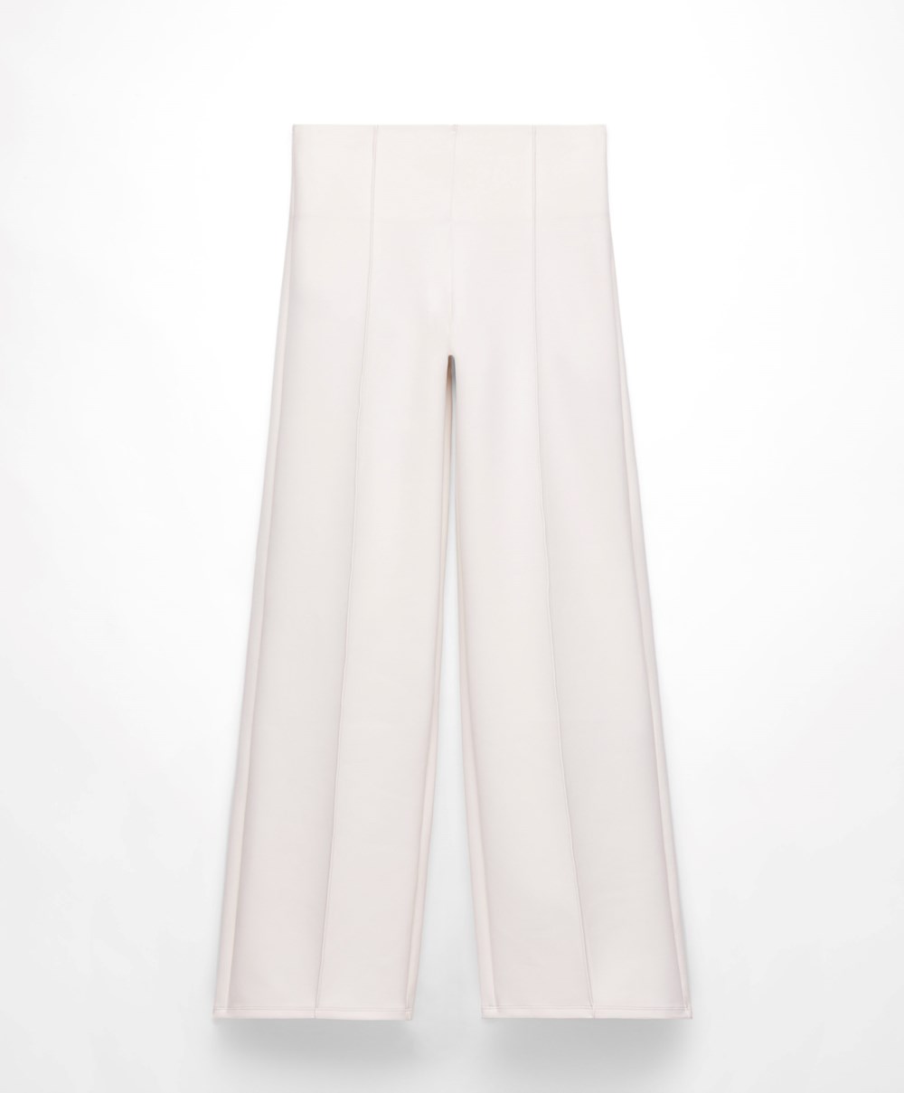 Oysho Egyenes Trousers In High-strength Fabric Világos | MUOCZJ-859