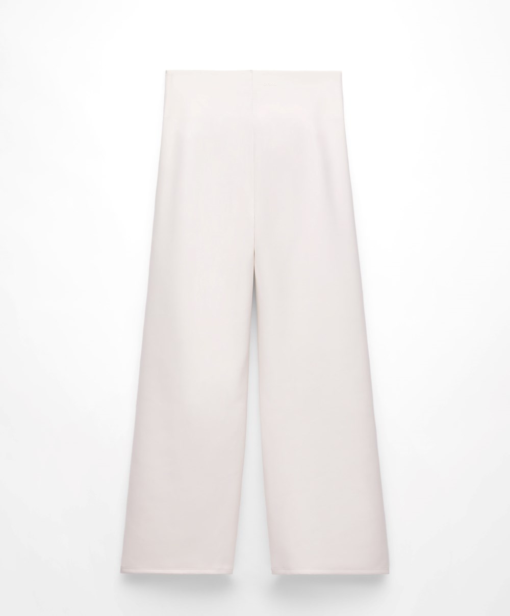 Oysho Egyenes Trousers In High-strength Fabric Világos | MUOCZJ-859